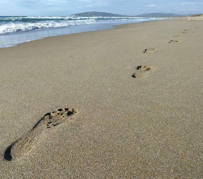Fußspur zum Schamanen